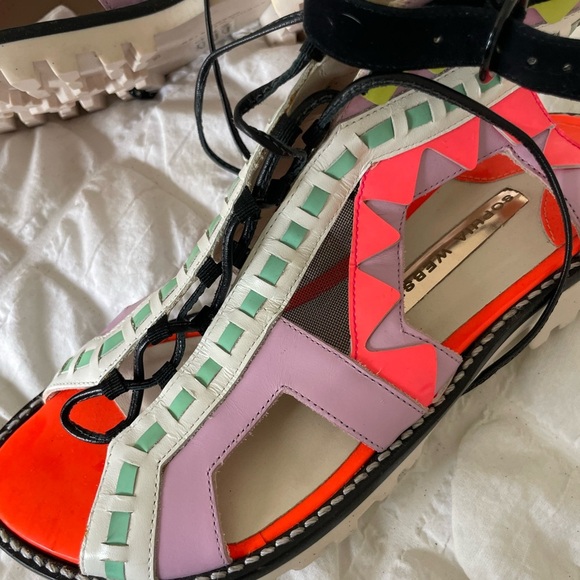 Sophia Webster Neon Sandals with Ankle Strap - Picture 6 of 10